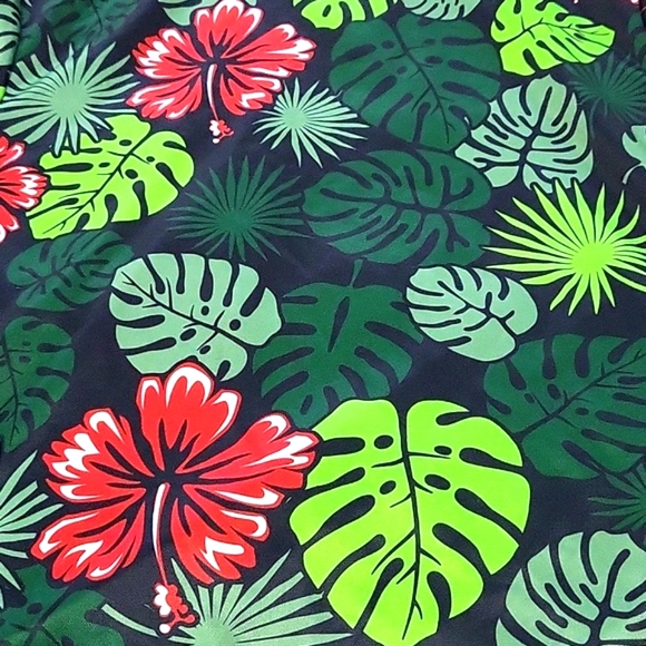 SOUTH POLE HAWAIIAN PATTERN BANDED COLLAR T-SHIRT - Picture 3 of 6